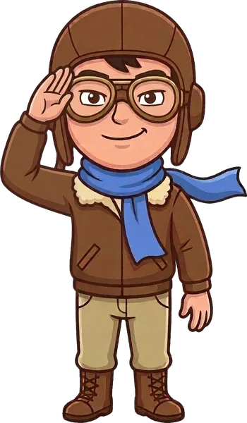 The Nexxus Pilot mascot salutes with a hand at the flying cap